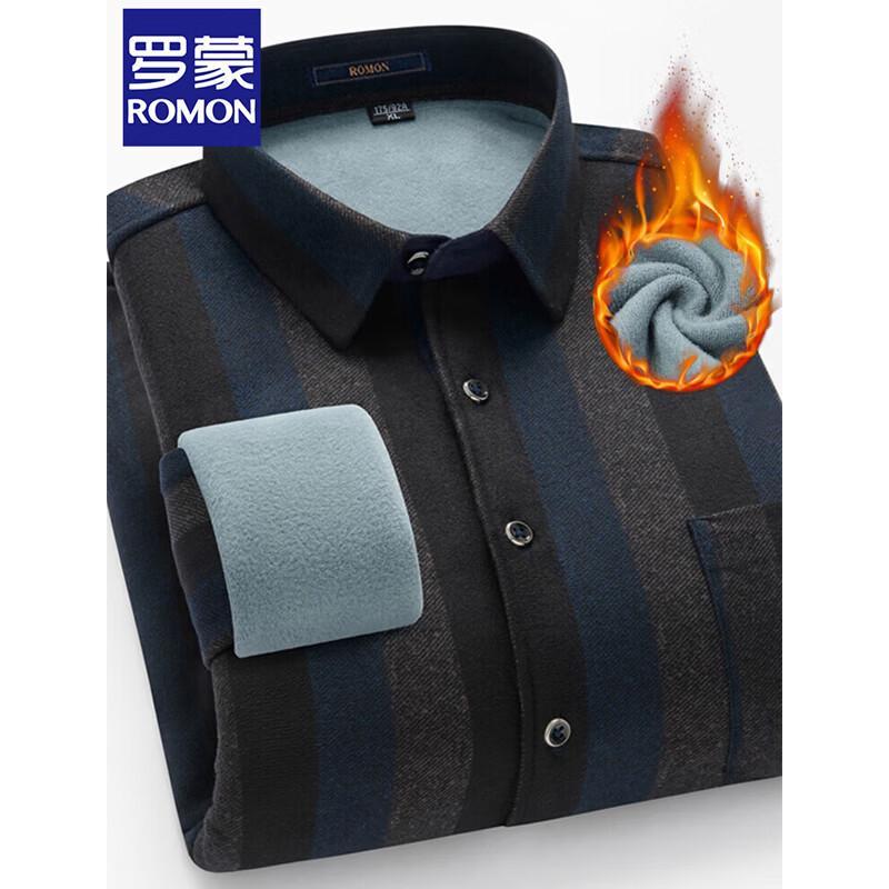 ROMON Men s Plaid Thermal Shirt XL