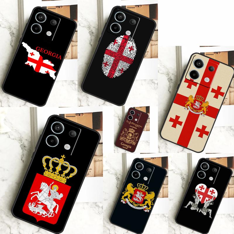 Georgia Flag Case For Xiaomi Redmi 12 13 C 9C 10C Redmi Note 13 Pro 9 10 11 12 9S 10S 11S 12S Back Cover