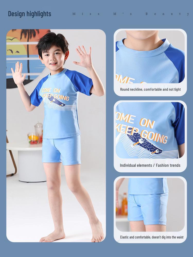 Boys' High-Elastic Comfortable Swimwear - Teens & Kids