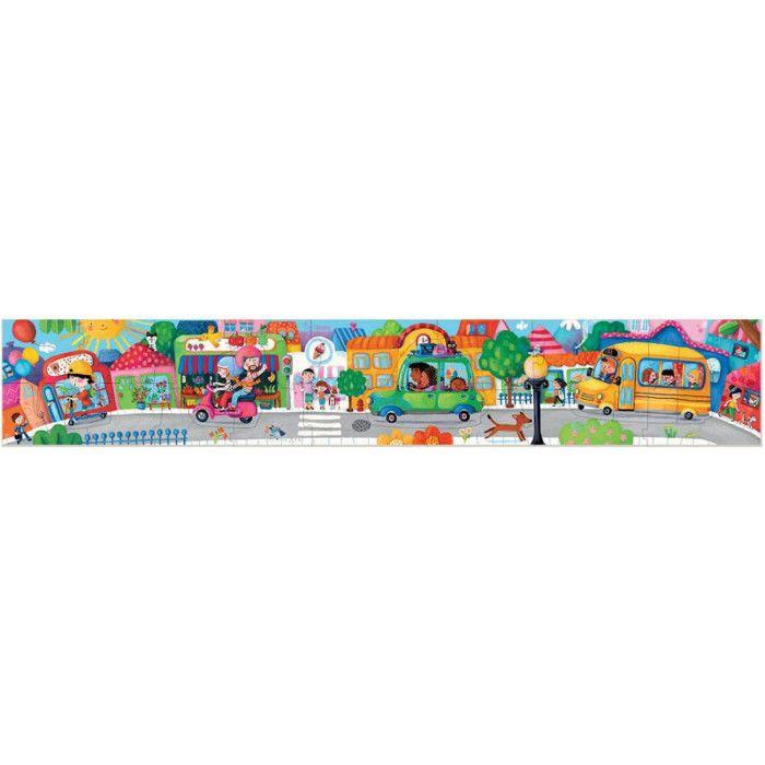 Panoramic Puzzle 26 Pieces : Story Puzzle : City Vehicles