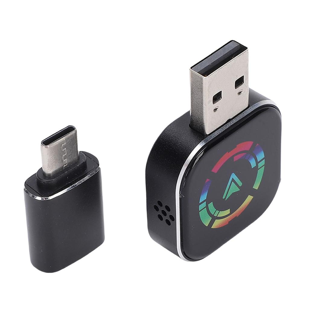 Wired To Wireless Adapter for CarPlay for Android Auto 2 In 1 Car Wireless Converter with Type C To USB Adapter