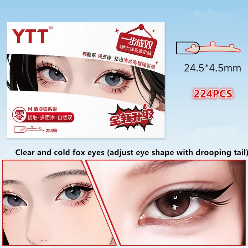

224 Patches Double Eyelid Tape Invisible Natural Eyelid Lift Band Self Adhesive Transparent Lace Fiber Waterproof Eye Stickers червоний