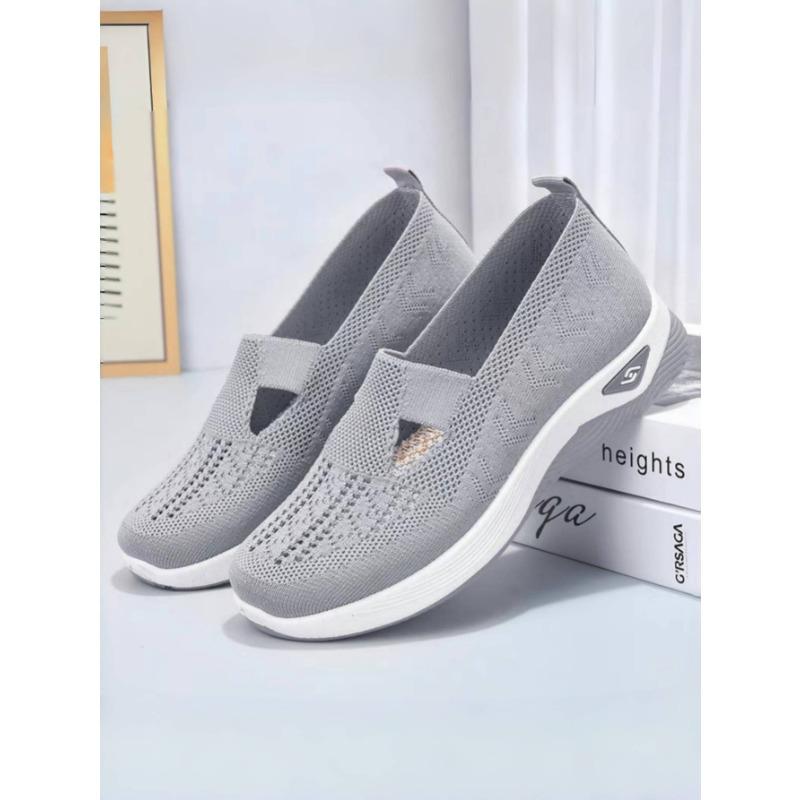 Big Size Casual Shoes,Comfortable Women's Cloth Shoes,Stirrup Flyweave Shoes,Breathable Lightweight Shoes
