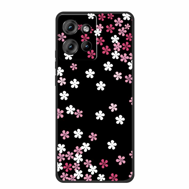 TPU Case For Motorola Moto G 2025 Case Cartoon Black Silicone Soft Back Cover Coque For Moto G75 Edge 60 Pro Fusion Phone Case