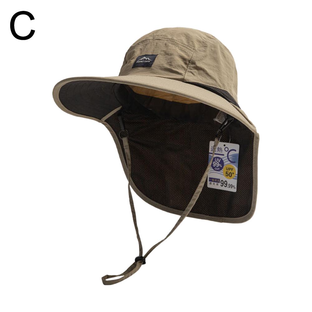 Unisex Summer Wide Brim Waterproof And Quick-drying With Hat Panama Uv Fisherman Caps Mesh Breathable Neck Protection