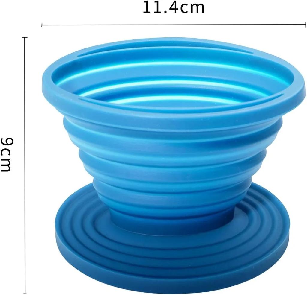 Heat Resistant Collapsible Silicone Coffee Dripper Cup Outdoor Travel Camping Conical Coffee Filter Hand Brewed Coffee Maker