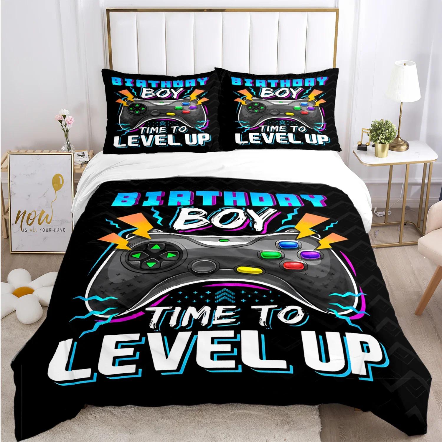 

Gamer Game Controller Duvet Cover Comforter Bedding Sets Soft Quilt Cover And Pillowcases For Teens Boy Single/Double/Queen/King 70x133cm