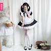 Catwoman Black and White Maid Outfit Japanese Anime Cosplay Girl Cos Maid Uniform Coffee Maid Princess Dress