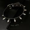 Koženkový Choker Náhrdelník Pro Ženy Muže Cool Punk Gotický Biker Límec S Cvočky Rockový Náhrdelník Rave Šperky