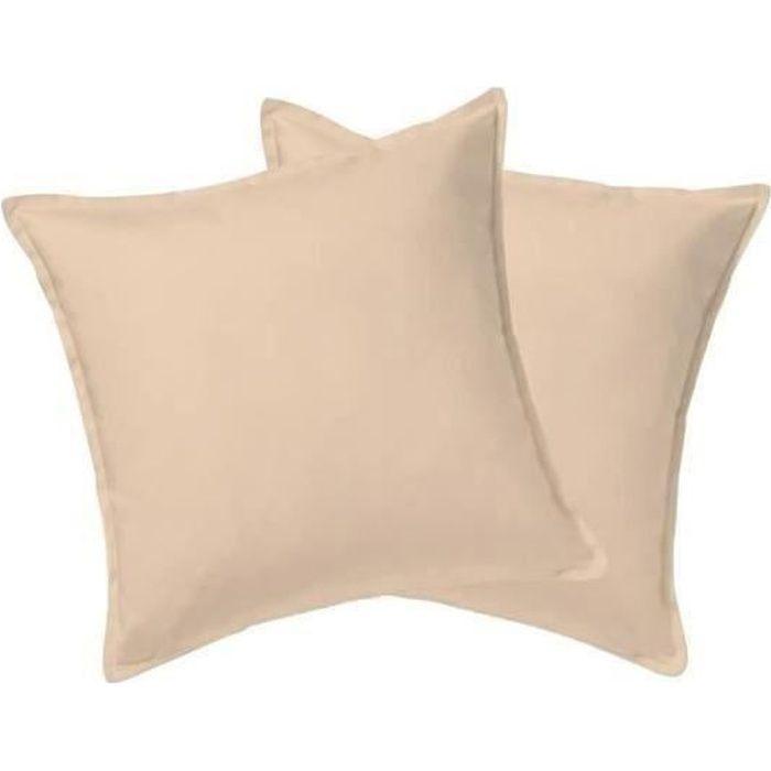 Housse de Couette - HOMEROKK - 220x240 IVOIRE - 100% Coton - 2 Taies - Drap Housse 140x190