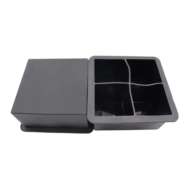 

4 отверстия большой куб большой силиконовый квадратный поднос для кубиков льда форма форма для кубиков льда кухонные принадлежности