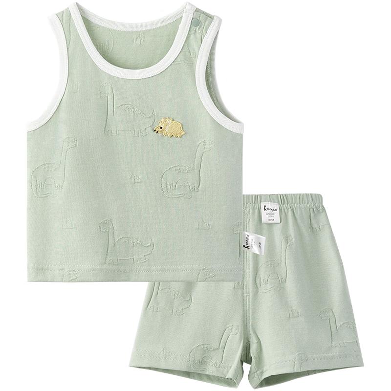 Tongtai Baby Pure Cotton Vest & Shorts Set 120cm
