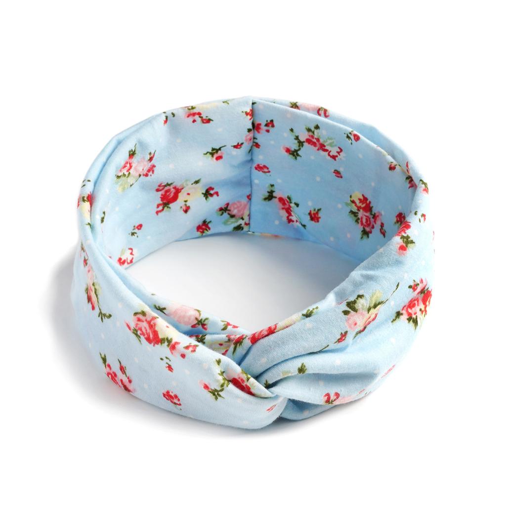 Bohemian Cross Knotted Headband Gypsy Yoga Sports Headband Wide Female Stretch Headband