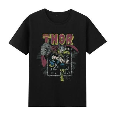 Genuine  Avengers Retro Thor Beauty Man Printed Men's And Women's Same T-Shirt Short Sleeve TopJacket