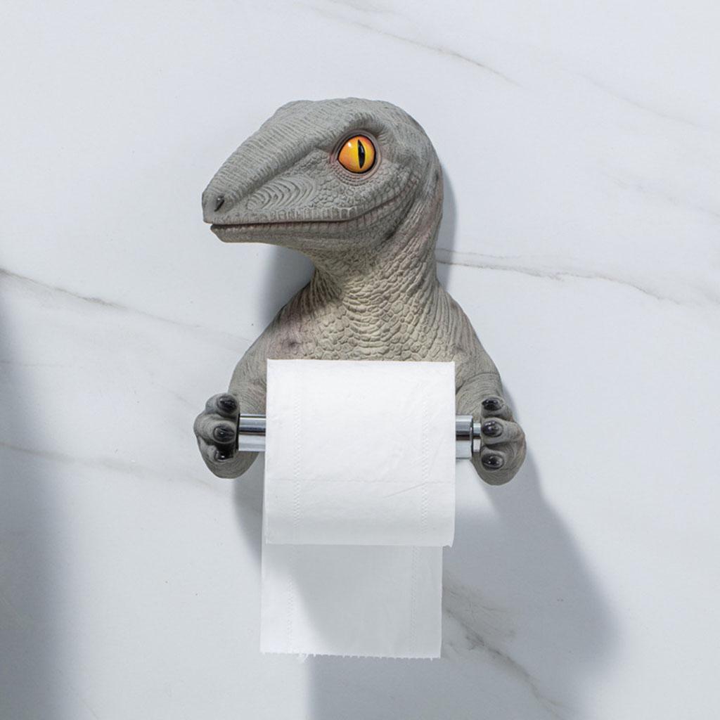 3D Dinosaurier Halter Rollenpapier Aufbewahrungsständer für Badezimmer Duschraum Wandmontierter Toilettenpapierhalter Taschentuchhalter
