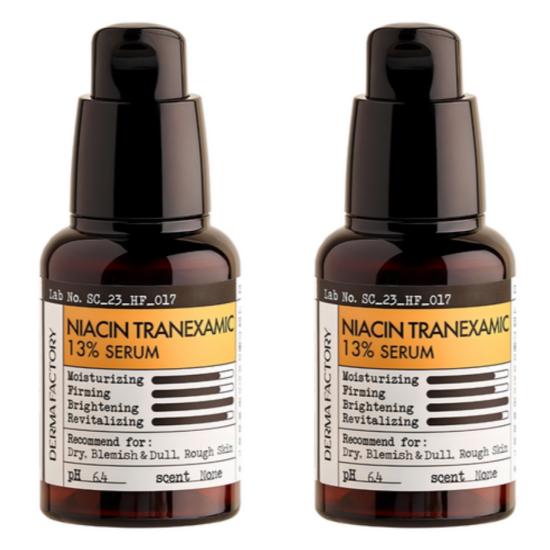 DERMA FACTORY Niacinamide Tranexamic Acid 13% Serum (30ml × 2ea)