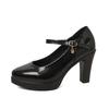 Model Runway High Heels Platform Fine Heel Pointed High Heel Black Professional Shoes Work Shoes Mary Jane Shoes Women Shallow
