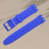20mm Uhrenarmband Schweißfest Atmungsaktiv Weiches Silikon Smartwatch-Armband Ersatz für Swatch