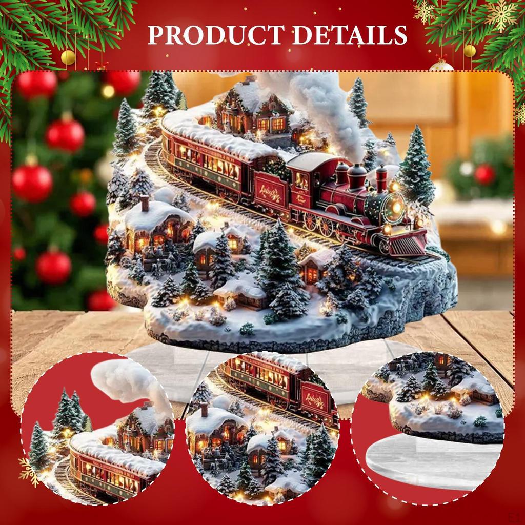 Christmas Decorations Tabletop Sign Decorative Desktop Decor Gifts Creative 2D Acrylic Scene House