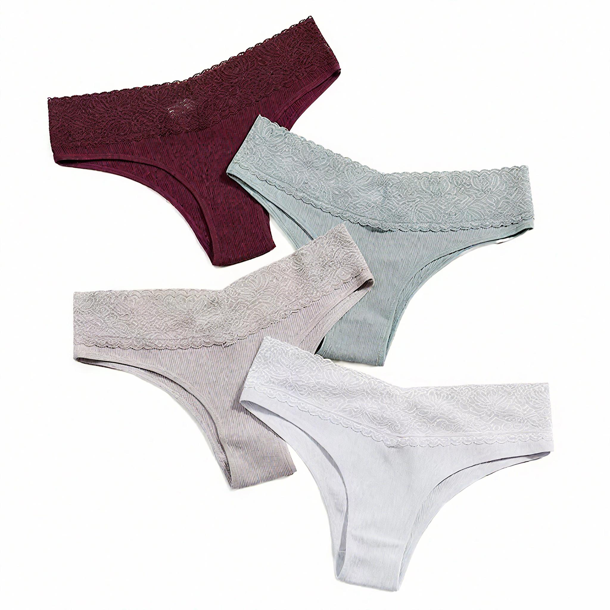 2025 New Arrival Comfortable Low-Rise Hipster Bikini Panty Set Women Breathable Everyday Underwear Stylish Lace ODM M