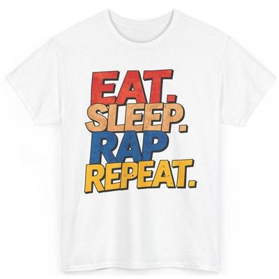 Eat Sleap Rap Repeat Rapper T-Shirt Neuheit Musik