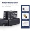 Sports Camera Battery & Charger Kit Including Three Slot Battery Charger + 3pcs 1800mAh Batteries + 3 Battery