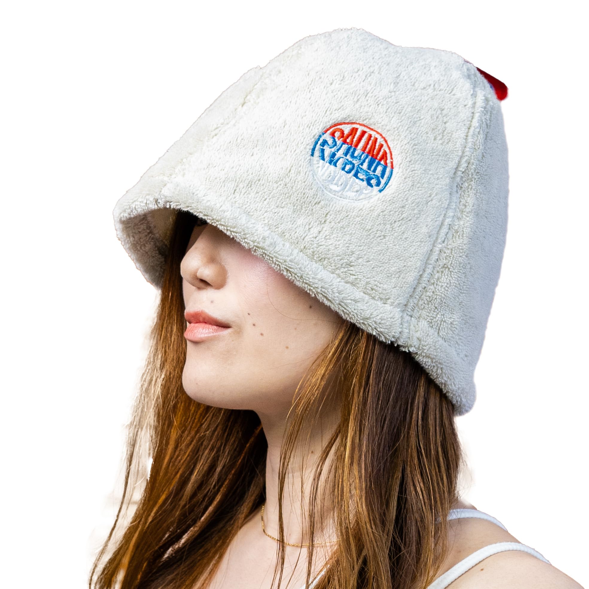 

SAUNA VIBES Шапка для сауны, Премиум Супер Зеро, Сертифицировано брендом полотенец Имабари, Сделано в Японии, для мужчин и женщин (Серо-бежевый)