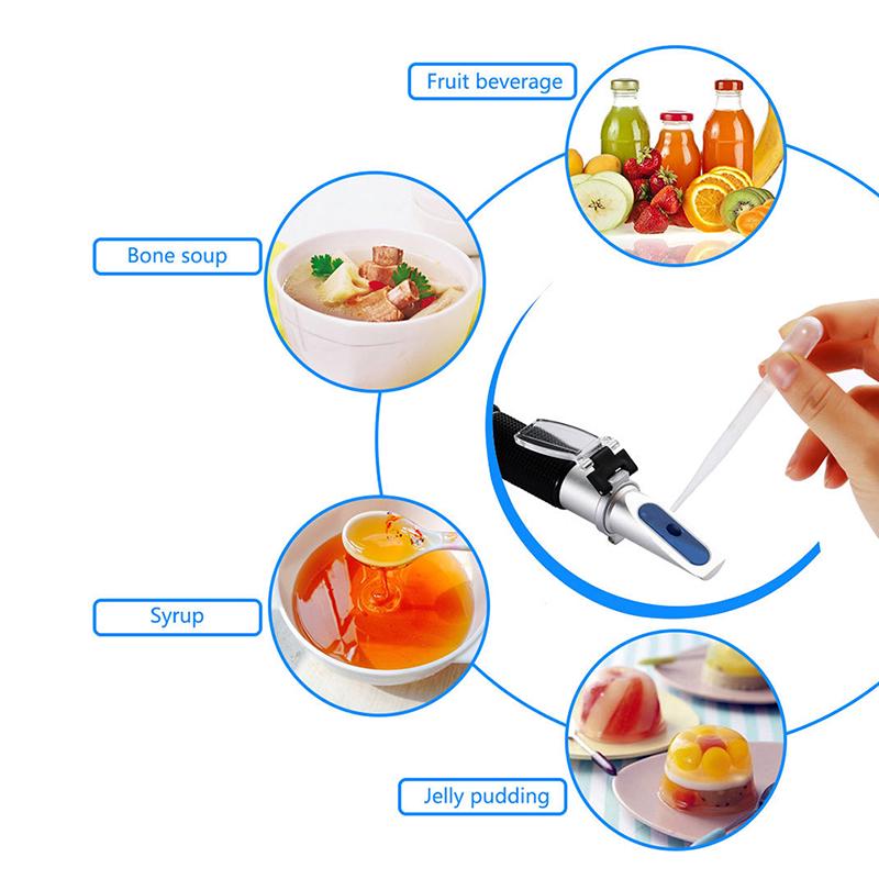 0-32% Brix Zahăr Vin Bere Fructe Scară Refractometru Alcoolmetru Set Instrument de Testare