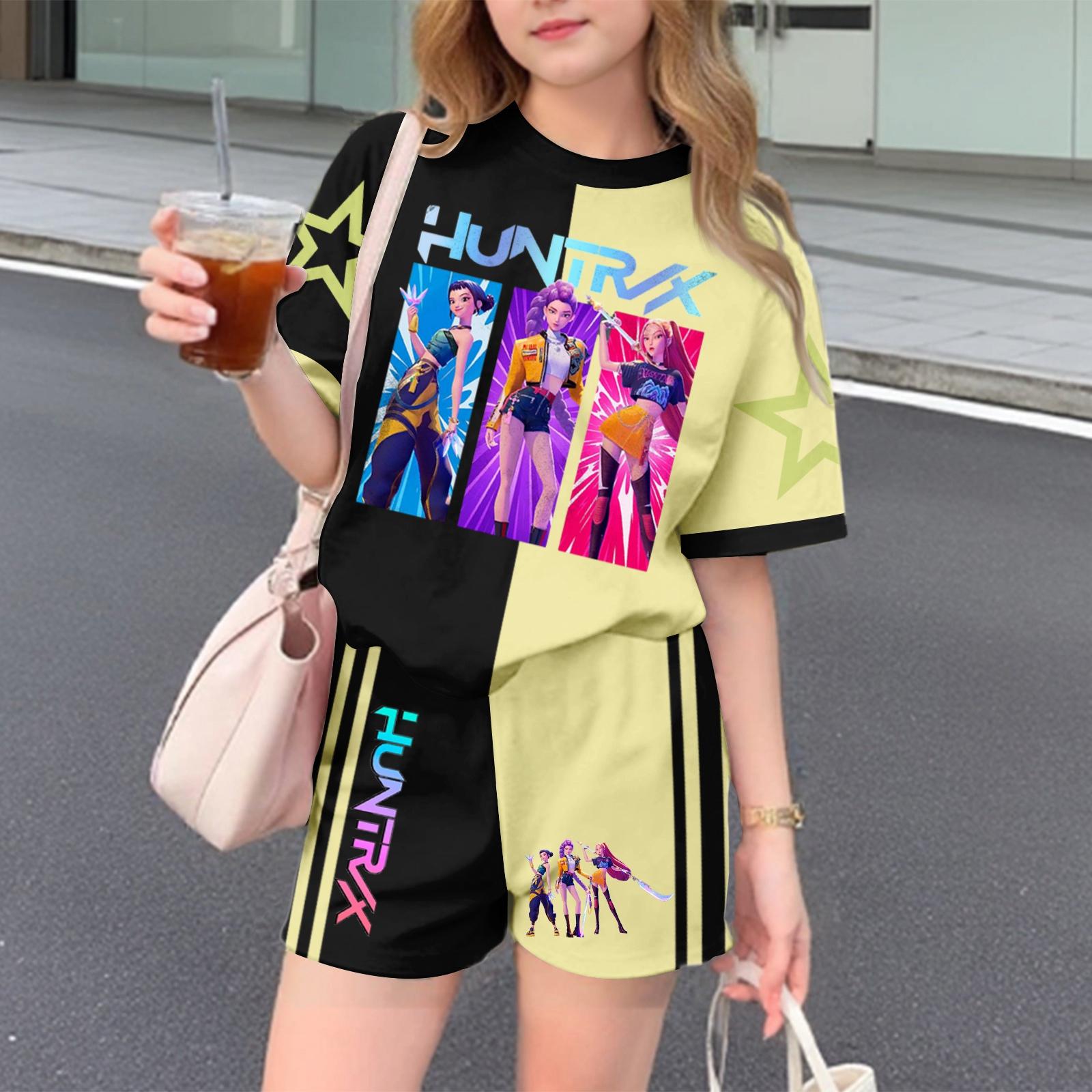 

Kid Patriotic Outfit - Short Sleeve & Shorts 2-Piece Set For Girl 160