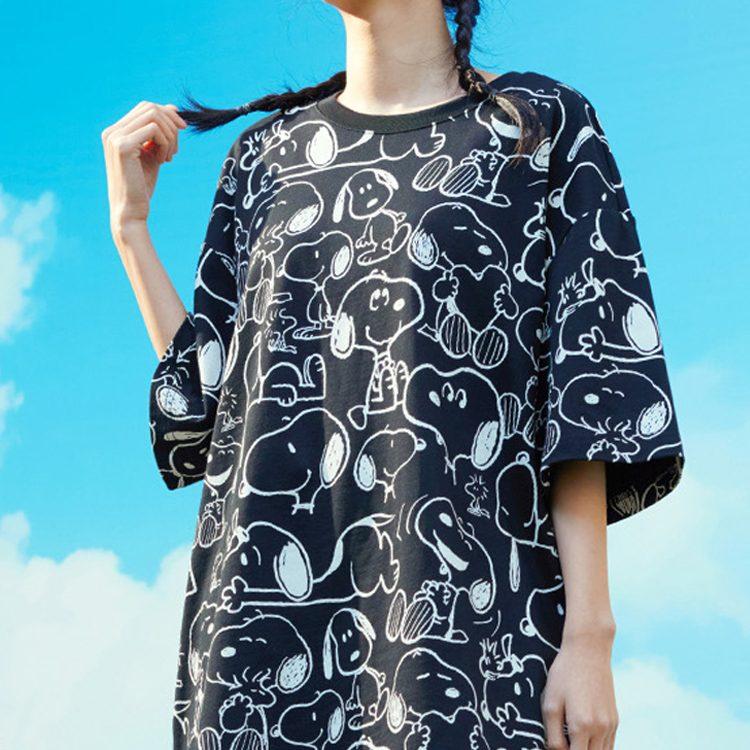 Anta x SNOOPY Life Collection T Shirt Unisex Black 952129113-2