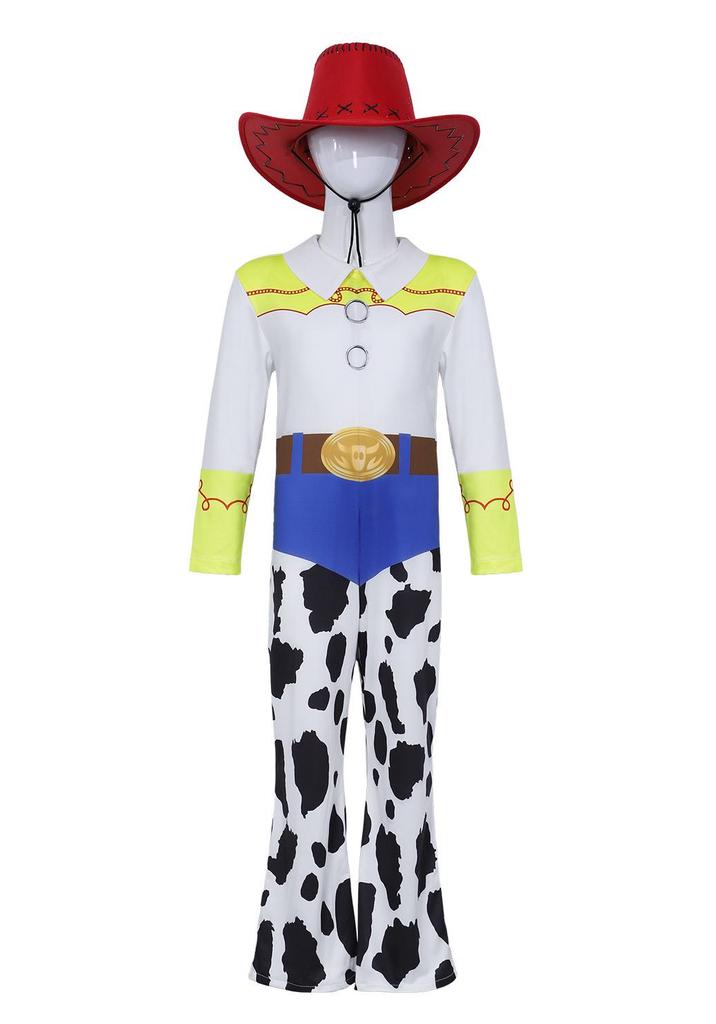 Children's Day Halloween Cosplay: Toy Story 4 Woody & Jessie Costume