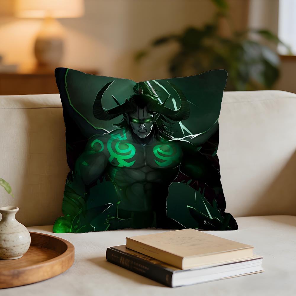 Warcrafts of World WWOW Cushion Cover Short Plush Pillowcase for Bed Sofa Carwashable