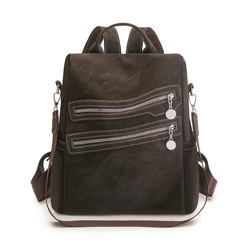 Retro Large Capacity School Bag Multi-function Shoulder Bag Women's Travel Backpack