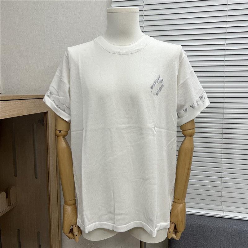 Edition 2025 Spring/Summer Trendy Jacquard Brand Logo Knit Unisex Short Sleeve