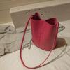 2025 Retro Suede Leather Bucket Handbag - Large Capacity Women's Crossbody & Shopping Bag