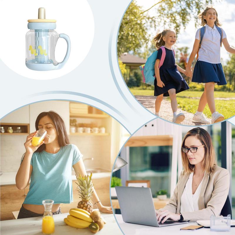 Sportwasserflasche 900ml Strohhalmdeckel Wasserflasche Hitzebeständiger Hydrationsbecher Auslaufsicheres Trinkgeschirr Modern für Reisen