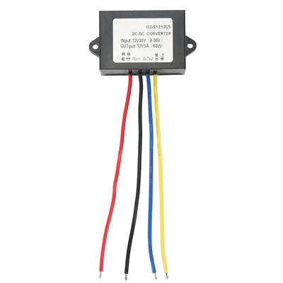 DC To DC Voltage Regulator Module IP67 Waterproof PP Housing Voltage Converter 12V 24V 9‑36V To 12V 5A