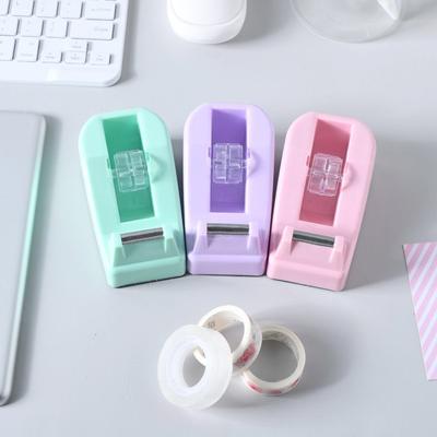 Plastic Tape Dispenser Office Desktop Tape Holder Cutter School Stationery Office Supplies Accessories Packing Tools