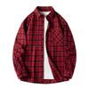Camisa de Cuadros de Manga Larga para Hombre de Primavera y Otoño, Chaqueta Camisera Casual Holgada Retro