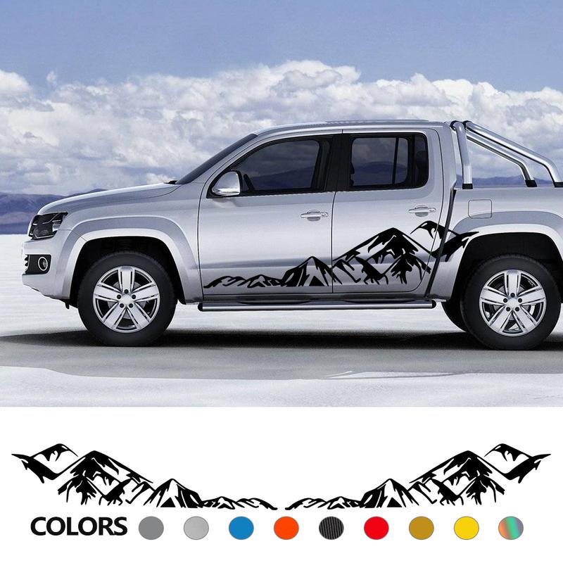 Auto Grafiken Berg Aufkleber für Volkswagen Amarok Toyota Hilux Dodge RAM Isuzu Dmax GWM Poer Nissan Navara Pickup Dekor Aufkleber