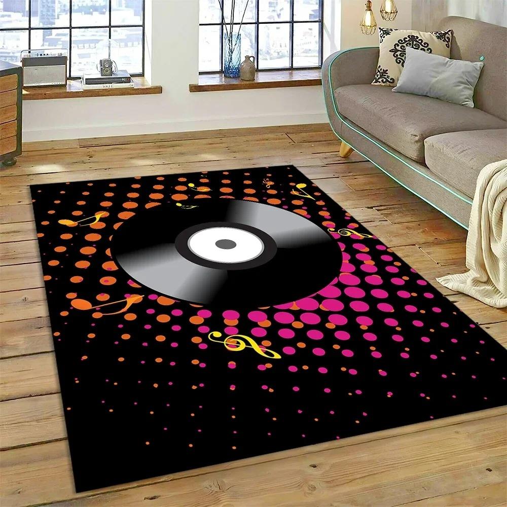 Vinyl Record Music Screen Tape Carpet Home Decor Living Room Hallway Non-slip Mechanical Washable Mat Sofa Coffee Table Area Rug