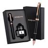Fountain Pen, Stylish Iridium Gold Fountain Pen for Men And Women, 850 Business Office Personalized Fountain Pen Gift Box Set with EF Nib, Black