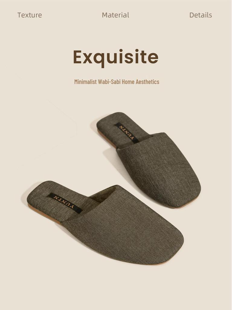 Cloud Group Minimalistische Baotou Baumwollpantoffeln mit Fleecefutter - Rutschfeste, leichte Hausschuhe für Damen & Herren, Herbst/Winter-Kollektion