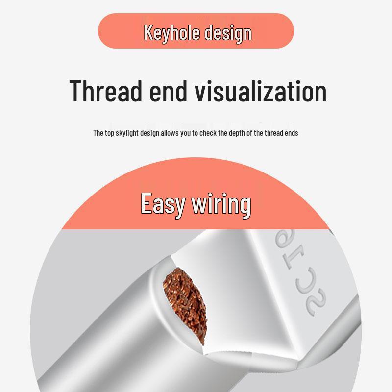 Copper Nose Crimp Terminal: Purple, Tinned Wire Lug Connector