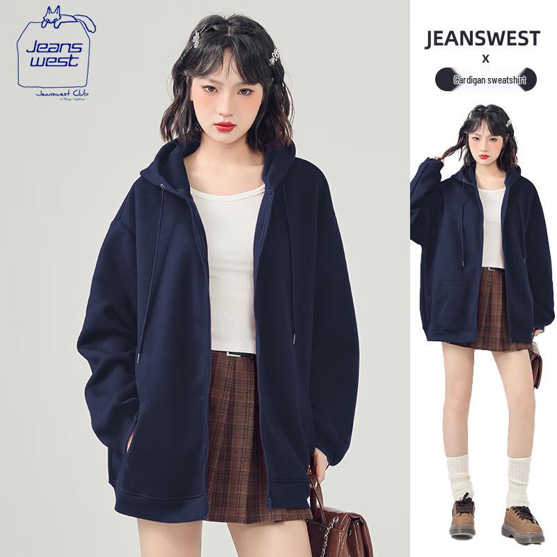 JEANSWEST CLUB Women's Fleece Lined Zip-Up Hoodie