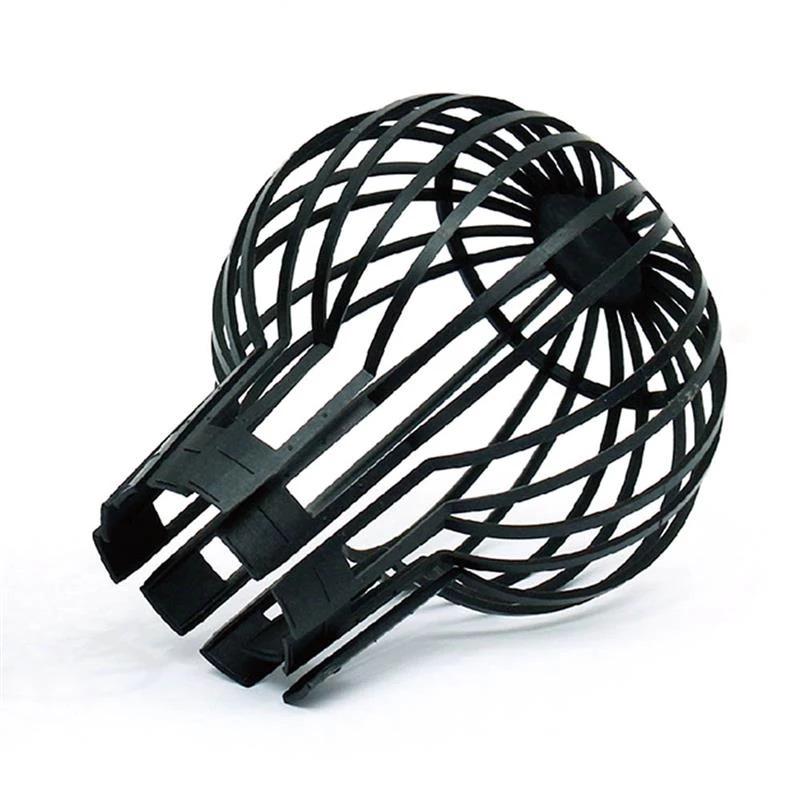 Black Anti-Clogging Round Mesh Outdoor Drain Protector