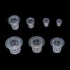 50Pcs New White Hydroponic Basket Garden Vegetable Soilless Growing Net Pot Multi-Size Aeroponics Plastic Planting Mesh Pots Cap