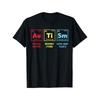 Autism Awareness Periodic Chart Graphic Tee Men Unisex Premium Cotton Round Neck Casual Tshirt