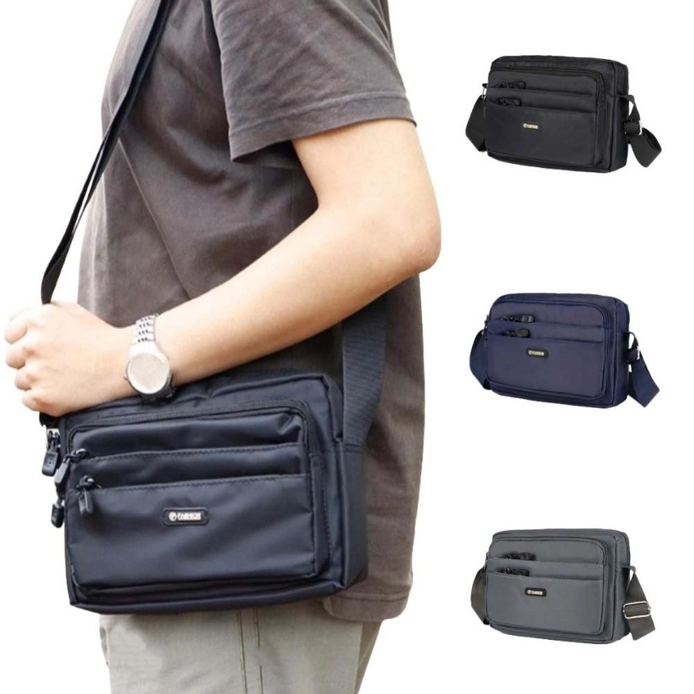 Large Capacity Men Crossbody Bag Lightweight Small Square Bag Business Shoulder Bag  Travel