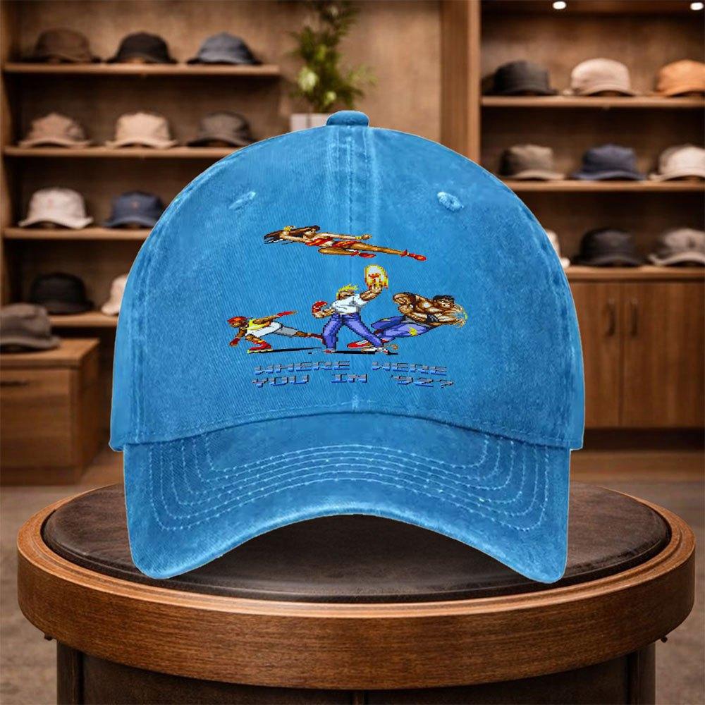 Mens Street Fighting Hero Baseball Cap Outdoor Fashion Adjustable Casual Hat Urban Style Lightweight Fashionable Duckbill C 1pc